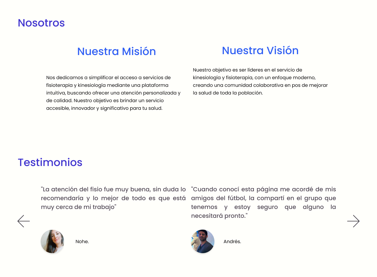 FisioAhora — Nosotros y confianza